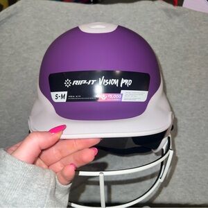 Purple and White RIP-IT Vision Pro Helmet